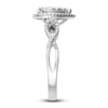 Thumbnail Image 3 of Diamond Pear-Shaped Ring 1/2 Carat tw Round 14KW Gold