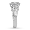 Thumbnail Image 2 of Round/Baguette Diamond Ring 3/4 Carat tw 10K White Gold