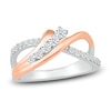 Thumbnail Image 0 of Diamond Ring 1/3 ct tw Round Sterling Silver/10K Rose Gold