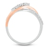 Thumbnail Image 2 of Diamond Ring 1/3 ct tw Round Sterling Silver/10K Rose Gold
