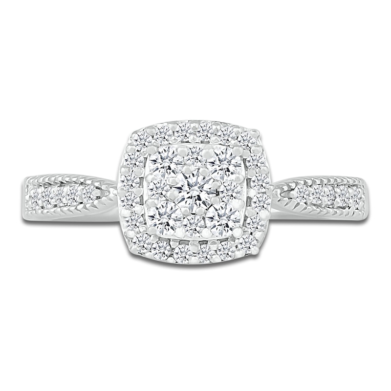 Main Image 2 of Diamond Ring 3/8 ct tw Round 10K White Gold