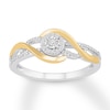 Thumbnail Image 1 of Diamond Ring 1/8 ct tw Round Sterling Silver/10K Yellow Gold