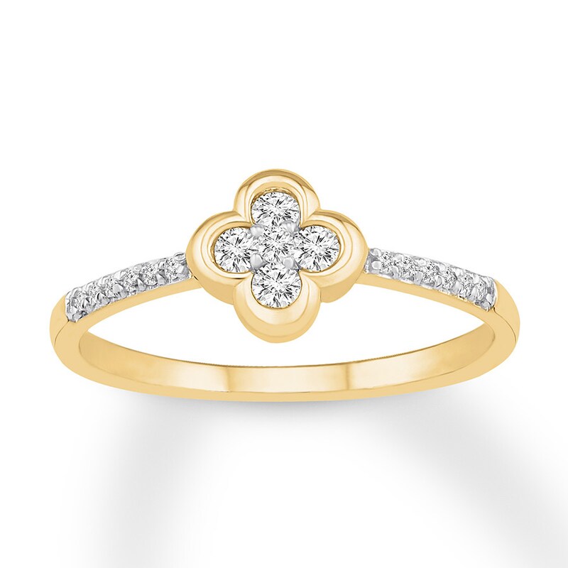 Diamond Ring 1/5 ct tw Round 10K Yellow Gold
