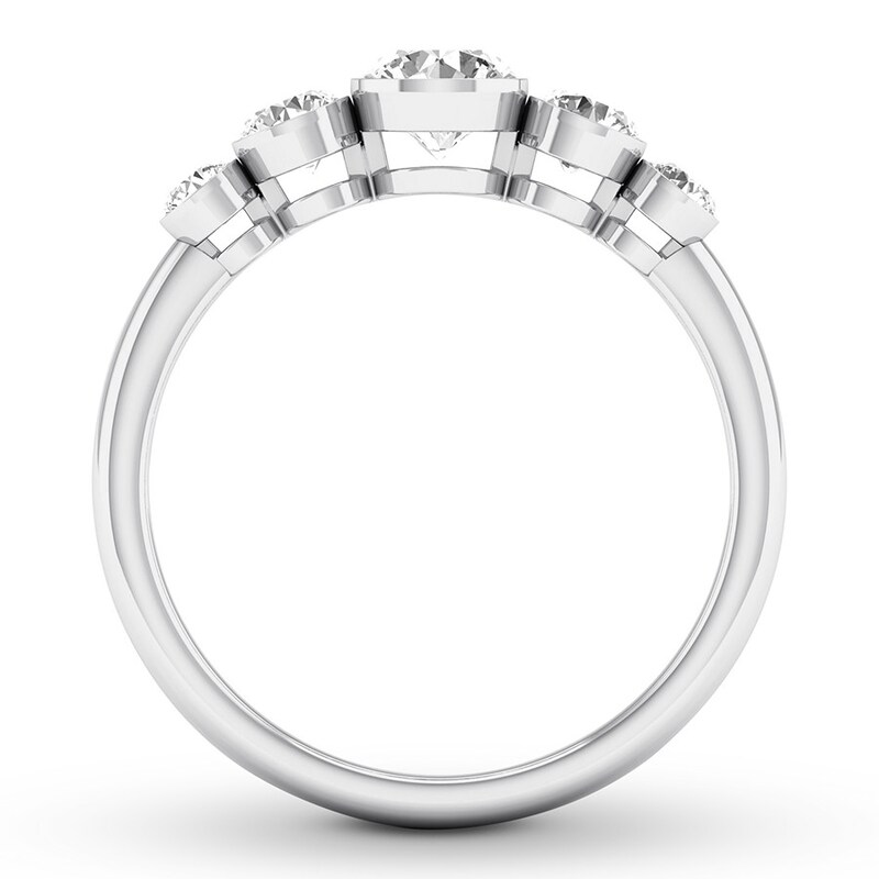 Main Image 2 of Diamond Anniversary Band 1 ct tw Round 14K White Gold