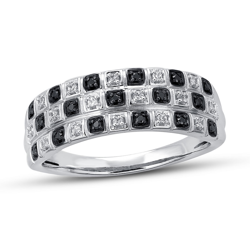 Men's Diamond Ring 1/4 ct tw Round-cut 10K White Gold