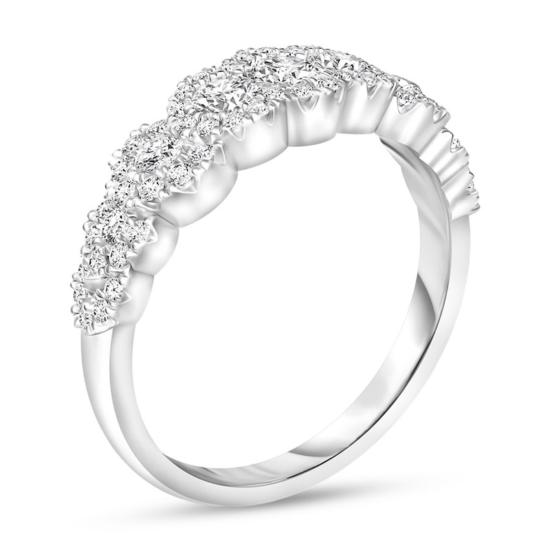 Diamond Anniversary Ring 3/4 ct tw Round 14K White Gold