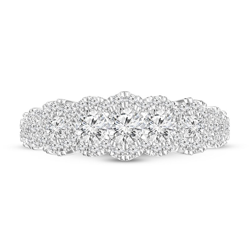 Diamond Anniversary Ring 3/4 ct tw Round 14K White Gold