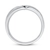 Thumbnail Image 1 of Men's Black Diamond Ring 1/20 ct tw Round 10K White Gold