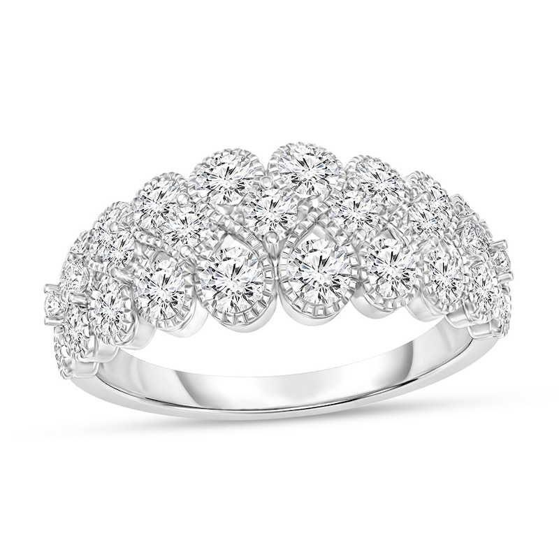 Diamond Anniversary Band 1 1/6 ct tw Round-cut 14K White Gold