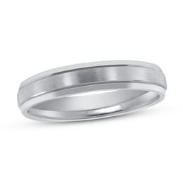 Wedding Band Brushed Platinum 4mm