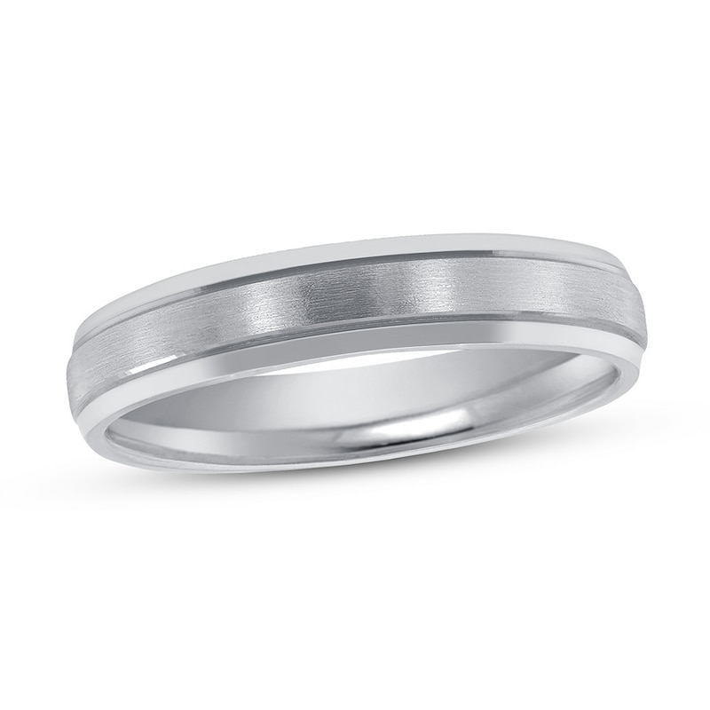Main Image 1 of Wedding Band Brushed Platinum 4mm