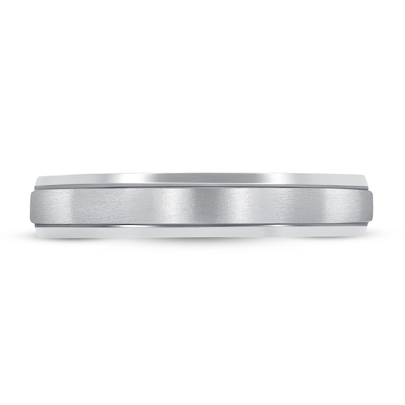 Main Image 3 of Wedding Band Brushed Platinum 4mm