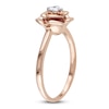 Thumbnail Image 1 of Diamond Flower Ring 1/8 Carat Round 10K Rose Gold