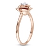 Thumbnail Image 2 of Diamond Flower Ring 1/8 Carat Round 10K Rose Gold