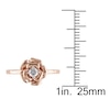 Thumbnail Image 2 of Diamond Flower Ring 1/8 Carat Round 10K Rose Gold