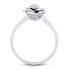 Thumbnail Image 3 of Diamond Flower Ring 1/20 Carat Round Sterling Silver