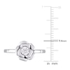 Thumbnail Image 4 of Diamond Flower Ring 1/20 Carat Round Sterling Silver