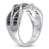 Thumbnail Image 2 of Black Diamond Ring 1/4 ct tw Round Sterling Silver