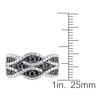 Thumbnail Image 3 of Black Diamond Ring 1/4 ct tw Round Sterling Silver