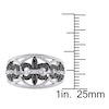 Thumbnail Image 2 of Black/White Diamond Ring 1/4 ct tw Round Sterling Silver