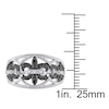 Thumbnail Image 3 of Black/White Diamond Ring 1/4 ct tw Round Sterling Silver