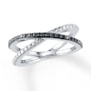 Black Diamond Ring 1/20 ct tw Round Sterling Silver