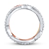 Thumbnail Image 1 of Diamond Leaf Ring 2 ct tw Round 14K Tri-Tone Gold