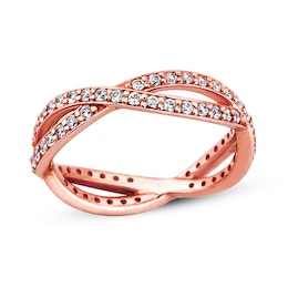 Diamond Ring 3/4 ct tw Round 14K Rose Gold