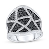 Thumbnail Image 0 of Black & White Diamonds 1 ct tw Round-cut 14K White Gold Ring