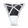Thumbnail Image 2 of Black & White Diamonds 1 ct tw Round-cut 14K White Gold Ring