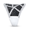 Thumbnail Image 3 of Black & White Diamonds 1 ct tw Round-cut 14K White Gold Ring