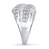 Thumbnail Image 2 of Diamond Ring 1 ct tw Round/Baguette 14K White Gold