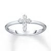 Thumbnail Image 0 of Diamond Cross Ring 1/6 ct tw Round 14K White Gold