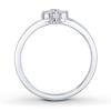 Thumbnail Image 2 of Diamond Cross Ring 1/6 ct tw Round 14K White Gold
