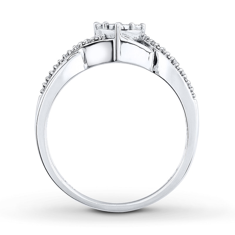Heart Ring Diamond Accents Sterling Silver