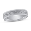 Thumbnail Image 1 of Wedding Band Carved Platinum 5mm