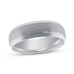 Wedding Band Carved Platinum 6mm