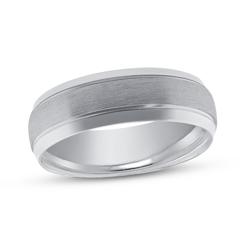 Main Image 1 of Wedding Band Carved Platinum 6mm