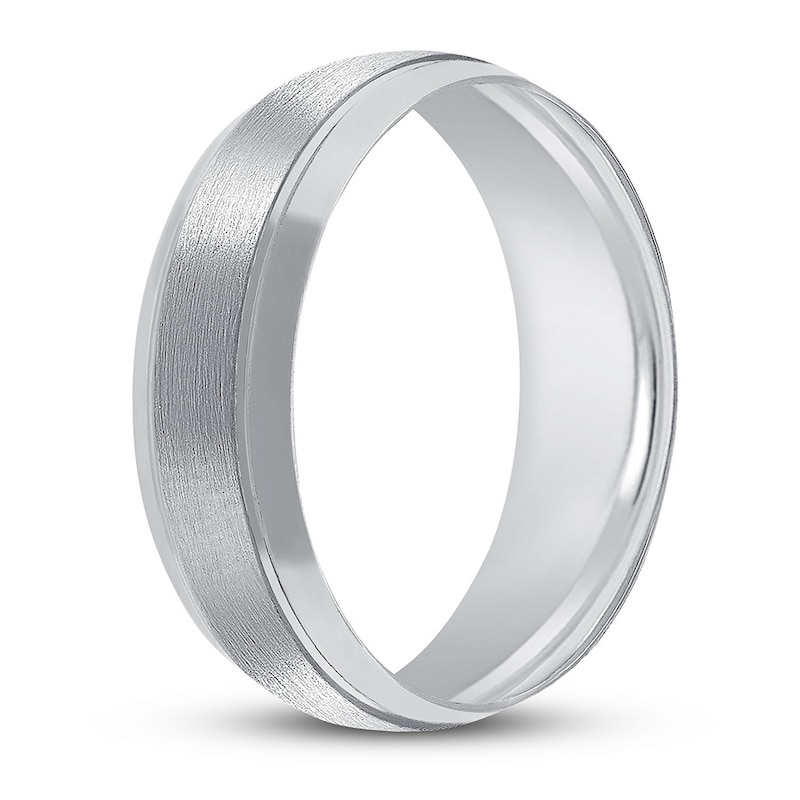 Wedding Band Carved Platinum 6mm