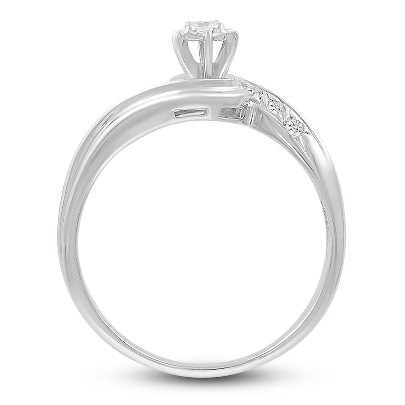 Diamond Promise Ring 1/10 ct tw Round Sterling Silver