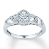 Diamond Promise Ring 1/5 ct tw Round-cut Sterling Silver