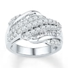 Thumbnail Image 1 of Diamond Ring 1 ct tw Baguette/Round 10K White Gold