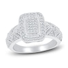Thumbnail Image 1 of Diamond Ring 1/4 ct tw Princess/Round Sterling Silver