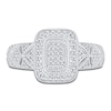 Thumbnail Image 3 of Diamond Ring 1/4 ct tw Princess/Round Sterling Silver