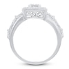 Thumbnail Image 4 of Diamond Ring 1/4 ct tw Princess/Round Sterling Silver