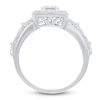 Thumbnail Image 3 of Diamond Ring 1/4 ct tw Princess/Round Sterling Silver