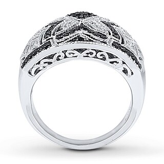 Black/White Diamond Ring 1/2 ct tw Round-cut Sterling Silver | Jared