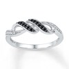 Thumbnail Image 0 of Black/White Diamond Ring 1/10 ct tw Round Sterling Silver