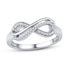 Thumbnail Image 1 of Diamond Infinity Ring 1/10 ct tw Round 10K White Gold