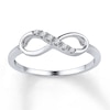Thumbnail Image 0 of Diamond Infinity Ring 1/20 ct tw Round 10K White Gold